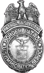 Immigration Border Patrol Badge (Department of Labor)