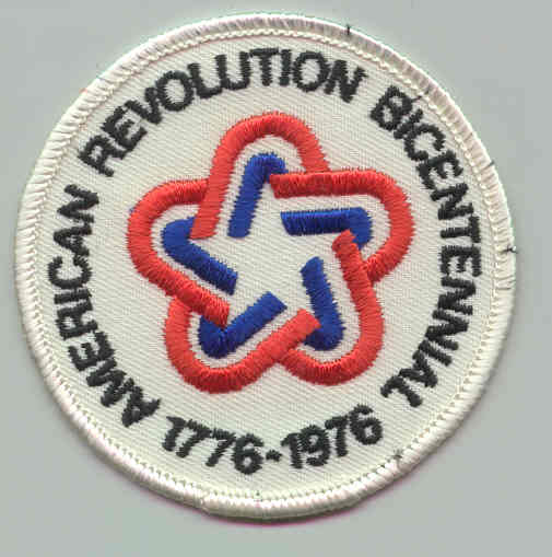 Bicentennial patch authorized for wearing the right sleeve of the U.S. Border Patrol uniform in 1976.
