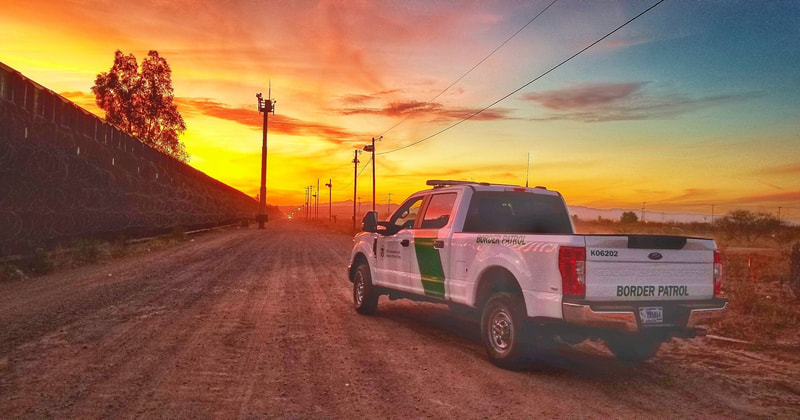 Border Patrol USBP miscellaneous modern pickup truck vehicle sunset