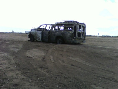 Border Patrol USBP miscellaneous modern vehicle burned