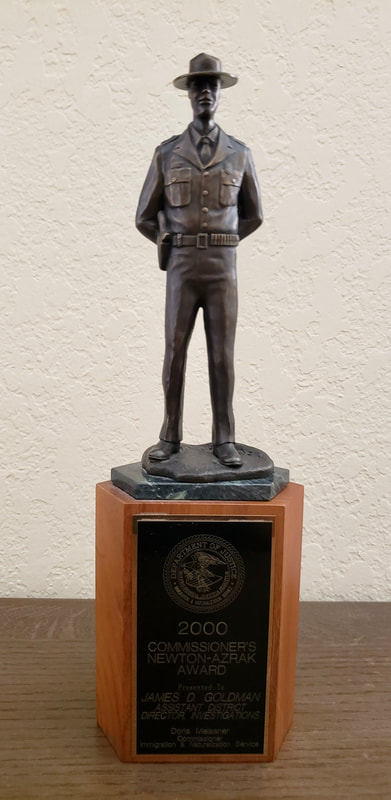 Border Patrol USBP miscellaneous modern newton azrak award statuette