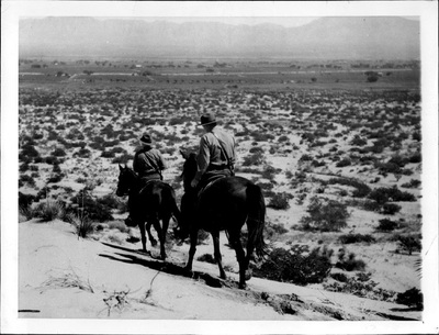 Miscellaneous Historical history old two horse patrolmen in the desert 