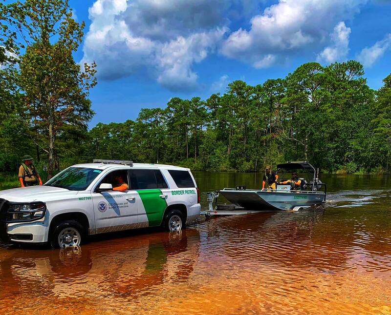 Border Patrol USBP miscellaneous modern vehicle putting boat into the water