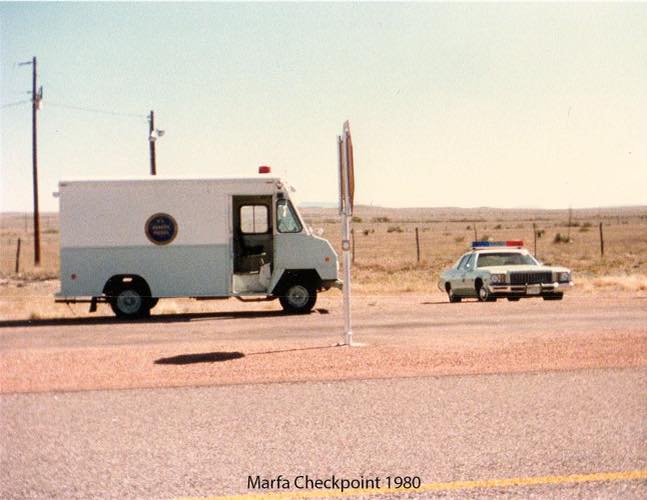 Border Patrol USBP CBP   temporary checkpoint with bread truck