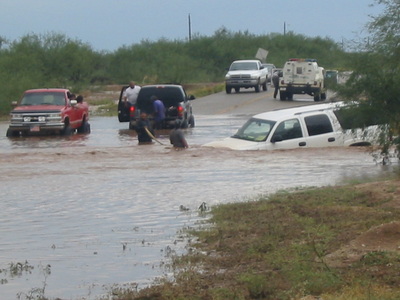 Border Patrol USBP miscellaneous modern vehicle in flood waters