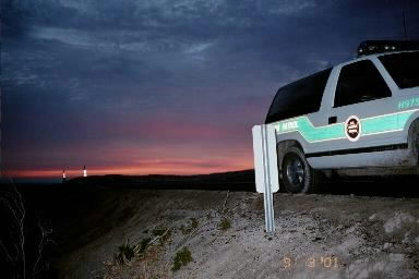 Border Patrol USBP miscellaneous modern night sunset vehicle reflection