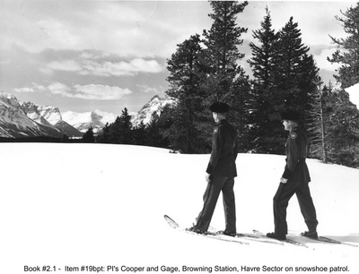 Border Patrol USBP Miscellaneous Historical history inspectors agents in snow wearing snowshoes