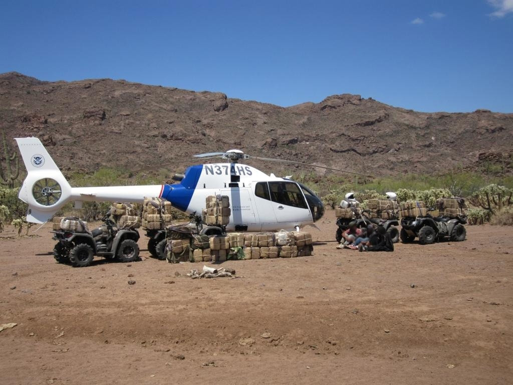 Border Patrol USBP miscellaneous modern helicopter drug seizure