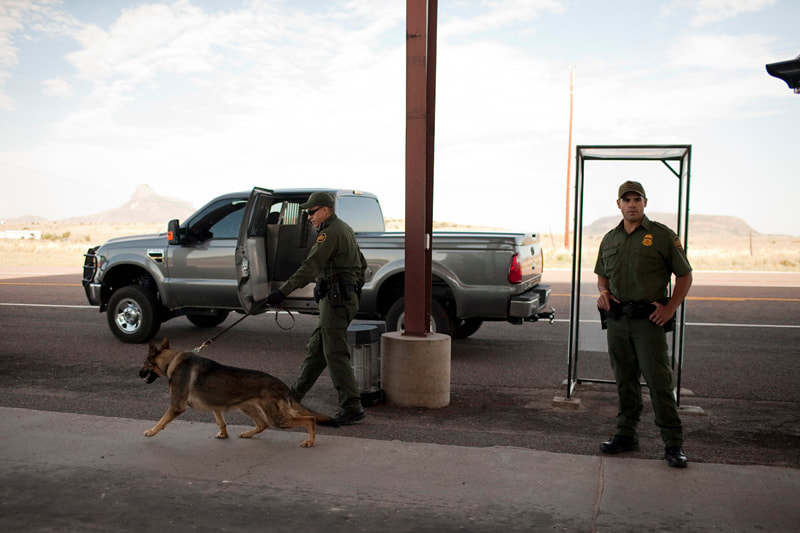 Border Patrol USBP miscellaneous modern checkpoint agents canine k9