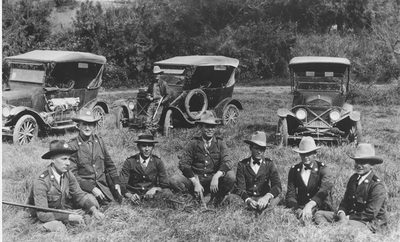 Border Patrol USBP Miscellaneous Historical history old inspectors pose in front of old cars