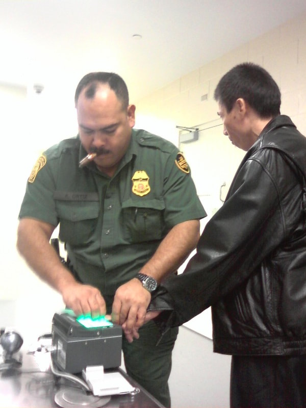 Border Patrol USBP miscellaneous modern agent rolling alien fingerprints