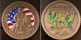 Personal coin for Chief of the Border Patrol Raul Ortiz