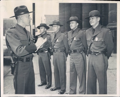 Miscellaneous Historical history old five inspectors in dress uniform