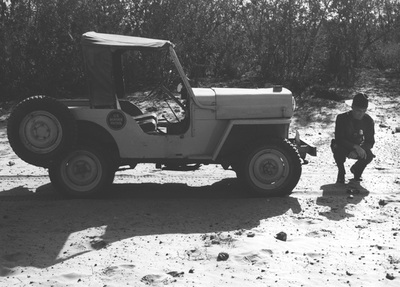 Border Patrol USBP Miscellaneous Historical history old inspector checking for sign jeep