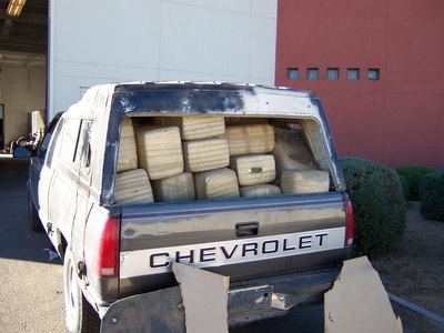 Border Patrol USBP miscellaneous modern seized drugs load vehicle smuggling