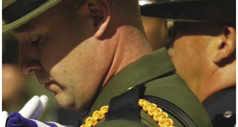 Border Patrol USBP miscellaneous modern honor guard looking down sad