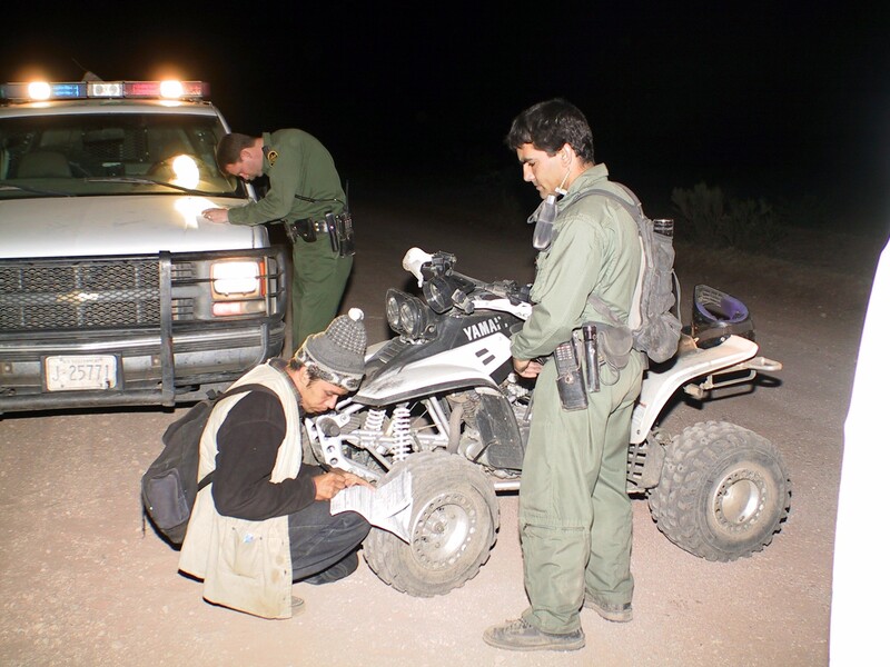 Border Patrol USBP miscellaneous modern ATV agent arrested alien at night