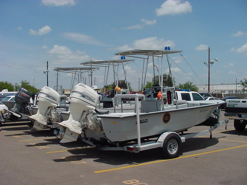 Border Patrol USBP miscellaneous modern two boats in trailers 