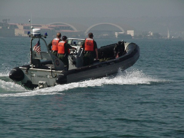 Border Patrol USBP miscellaneous modern three agents in a boat