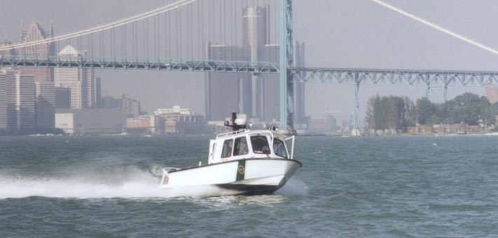 Border Patrol USBP miscellaneous modern boat at high speed 
