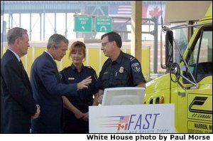 Border Patrol USBP miscellaneous modern president bush with an agent and other people