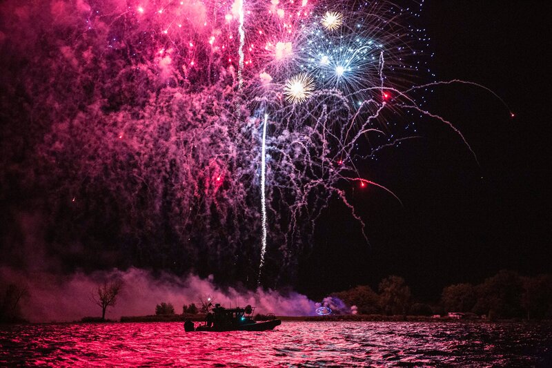 Border Patrol USBP miscellaneous modern boat under fireworks