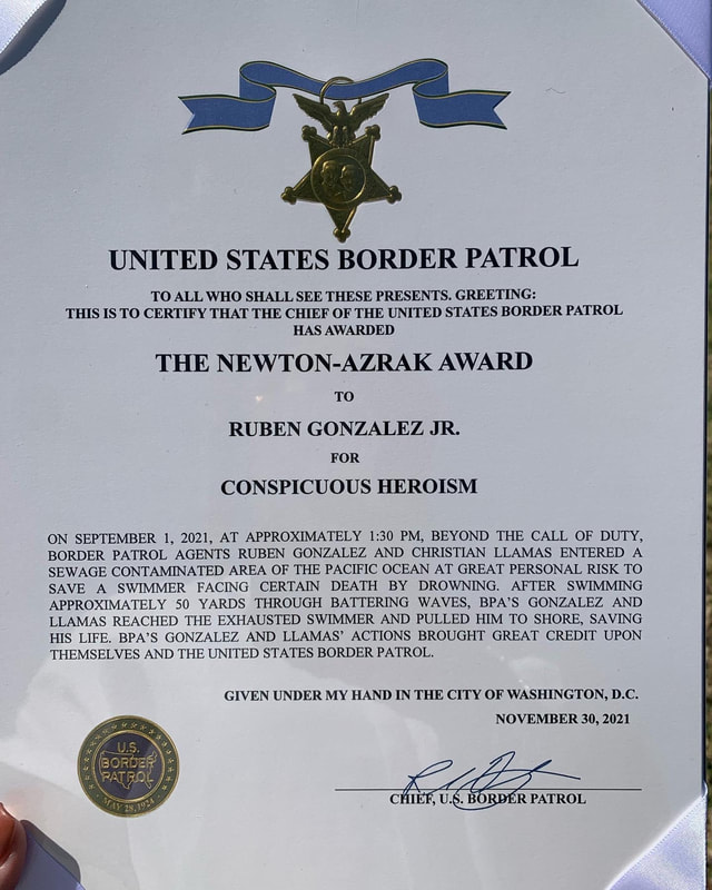 Ruben Gonzalez, Newton-Azrak Award certificate