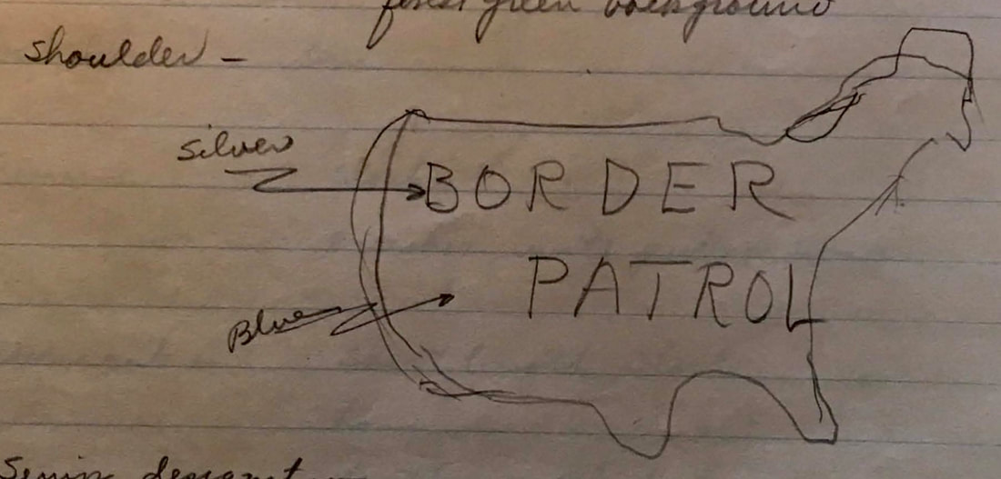 1938 Draft for the U.S. Border Patrol Patch