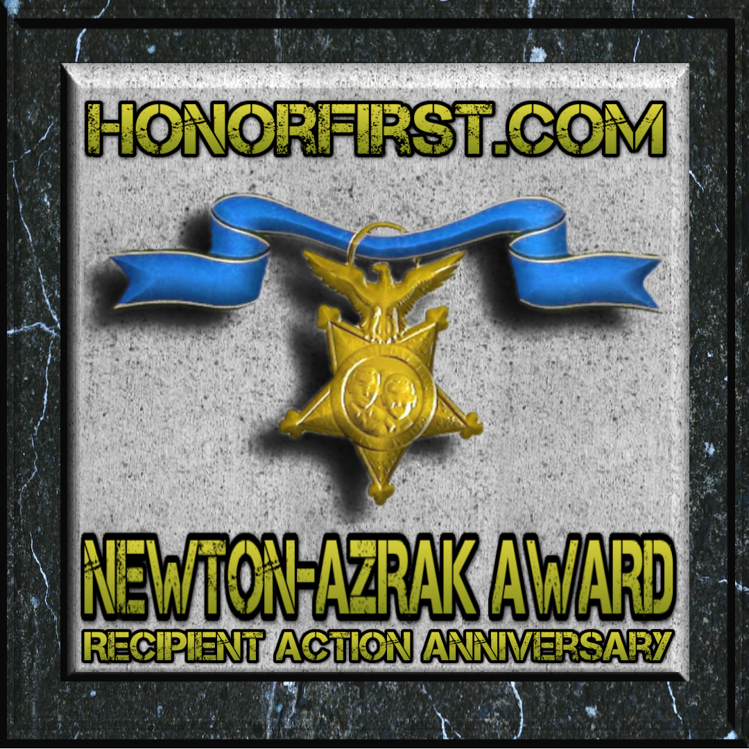 Graphic used to announce Newton-Azrak Award action anniversaries
