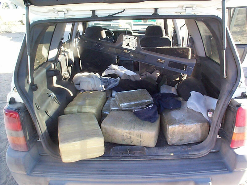Border Patrol USBP miscellaneous modern agents seize drug smuggling vehicle 