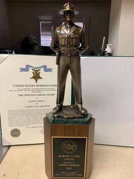 Border Patrol Agent Javier A. Padilla's Newton-Azrak Award Set