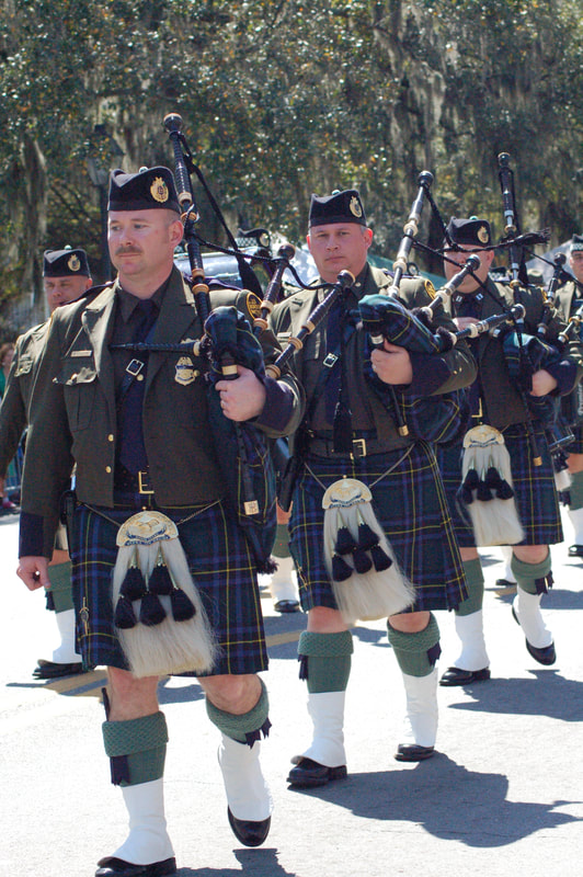 Border Patrol USBP miscellaneous modern St. Patrick's Day Pipes Drums P&D 2009 Savanah