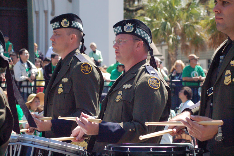 Border Patrol USBP miscellaneous modern St. Patrick's Day Pipes Drums P&D 2009 Savanah cliff Clifford Gill