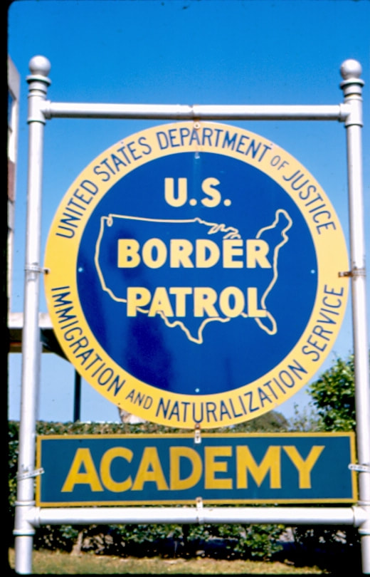 USBP Border Patrol photographs 1970-1990 an old INS seal