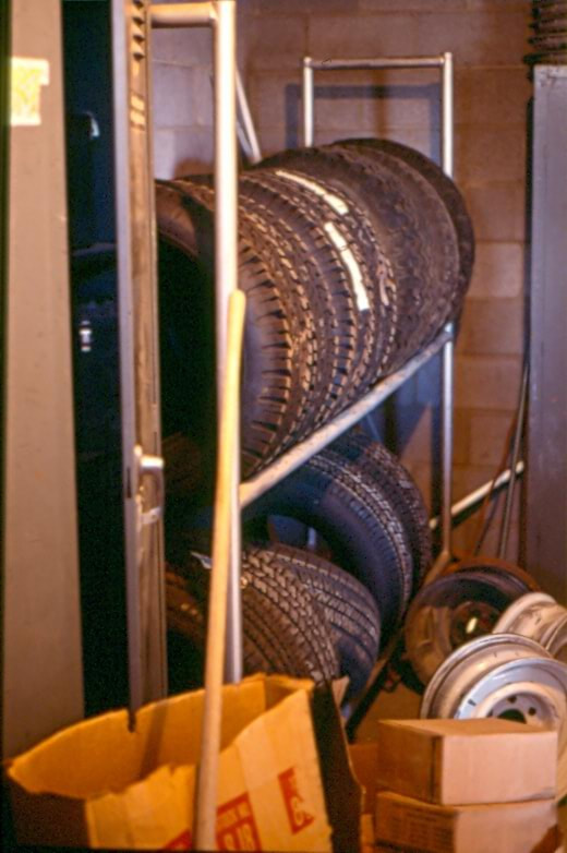 USBP Border Patrol photographs 1970-1990 station tire racks