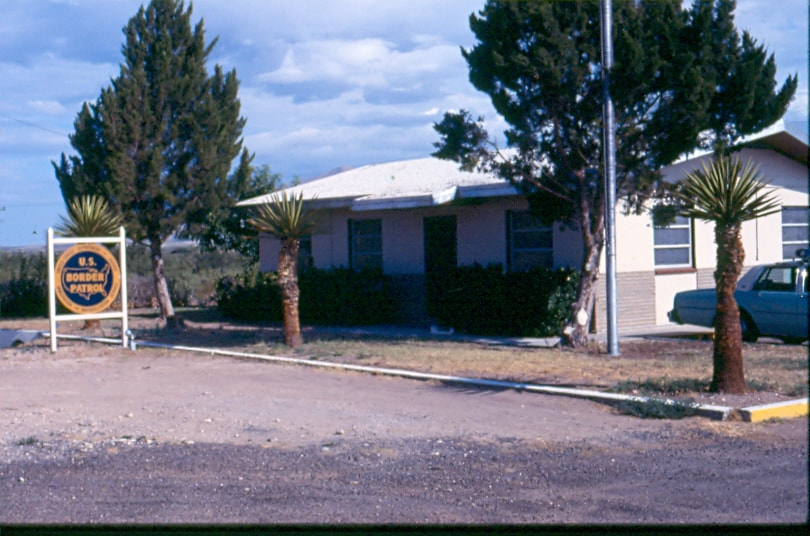 USBP Border Patrol photographs 1970-1990 the front of a small station
