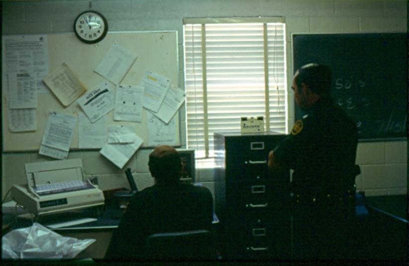 USBP Border Patrol photographs 1970-1990 two agent supervisors at a station