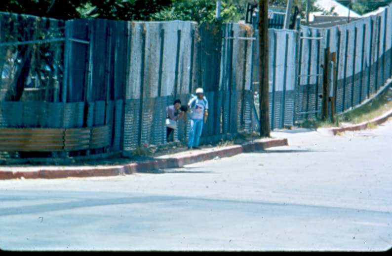 USBP Border Patrol photographs 1970-1990 people in a neighborhood street