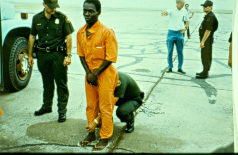 USBP Border Patrol photographs 1970-1990 agents escorting prisoners