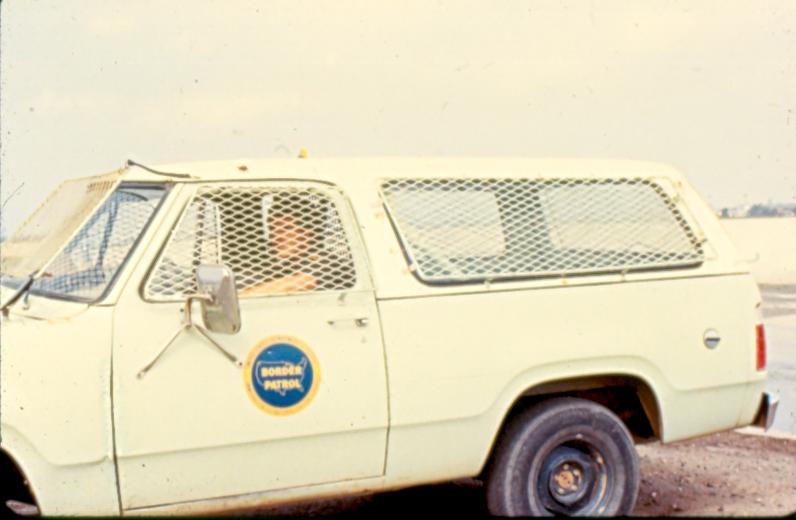 USBP Border Patrol photographs 1970-1990 sea foam green war wagon