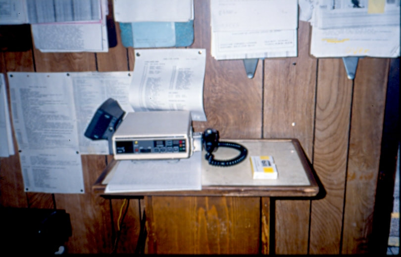USBP Border Patrol photographs 1970-1990 base radio at a station