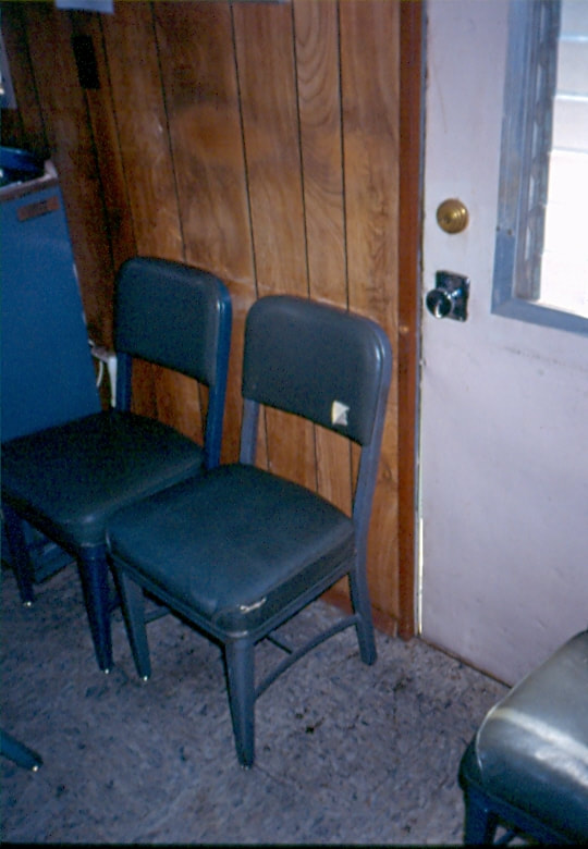 USBP Border Patrol photographs 1970-1990 waiting chairs at a station