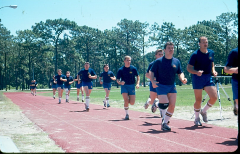 USBP Border Patrol photographs 1970-1990 academy running