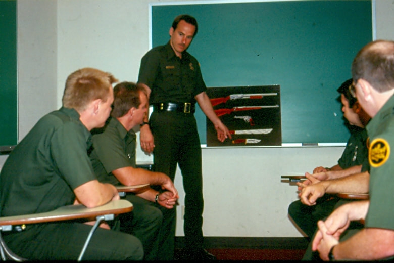USBP Border Patrol photographs 1970-1990 academy classroom