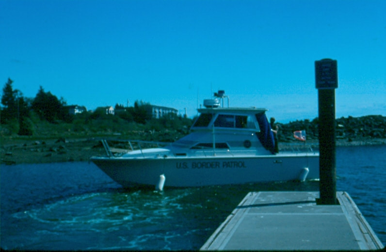 USBP Border Patrol photographs 1970-1990  boat at a marina 