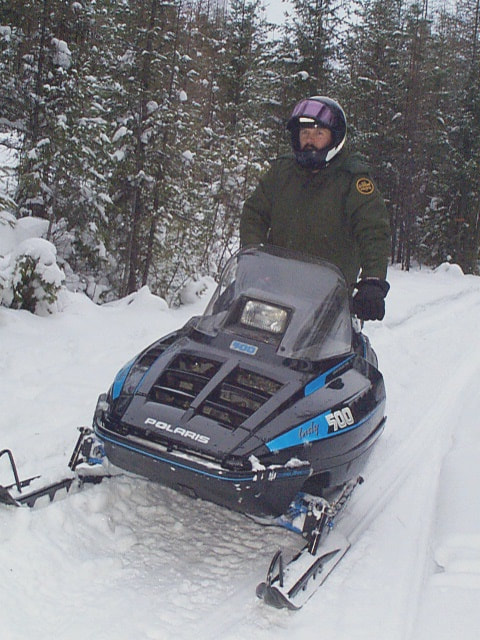 Border Patrol USBP miscellaneous modern agent on a snow mobile